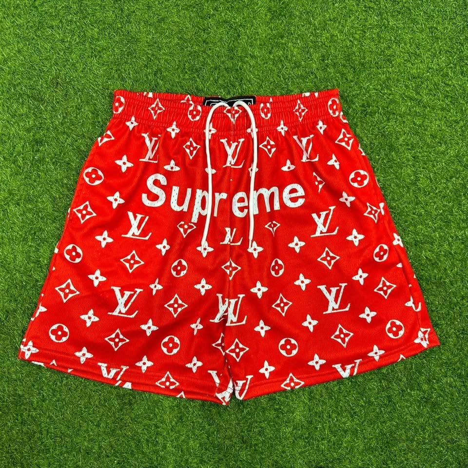 Signature Red Mesh Shorts – Unisex Summer Edition