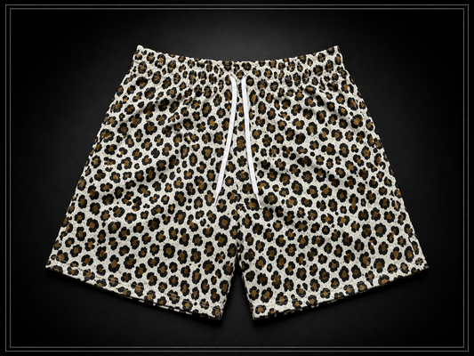 Premium Unisex Branded Designer Leopard Print Mesh Shorts | Men's Shorts | Shorts for Women | Gymnastic Shorts