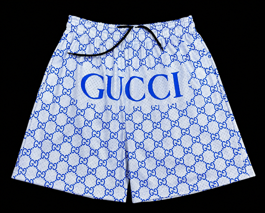 Blue Monogram Mesh Shorts – Unisex Premium Streetwear
