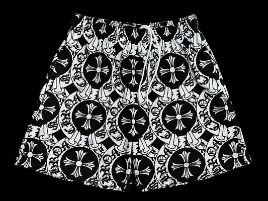 Black & White Mesh Shorts – Unisex Streetwear Edition