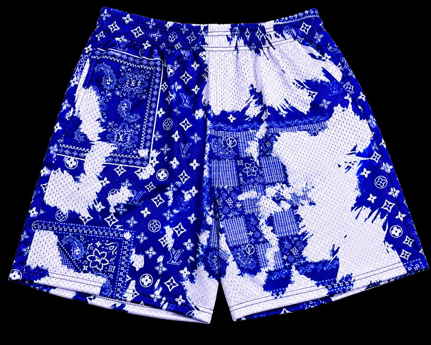 Blue Bandana Mesh Shorts – Unisex Premium Streetwear